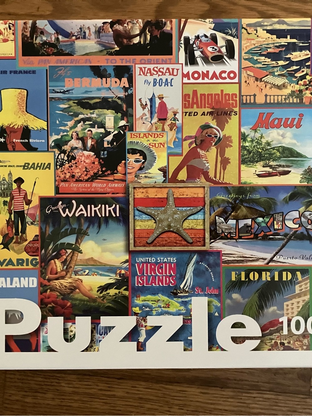 Vintage Travel Poster Jigsaw Puzzle - Multicolor